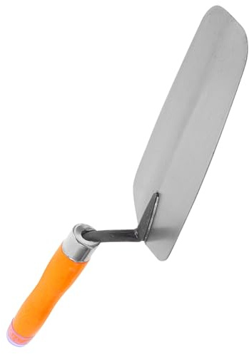 VILLFUL Llana de Acabado para Enlucido y Alicatado, Paleta Manual de Acero Inoxidable con Mango Ergonómico, Tamaño Mediano, Herramienta Resistente para Paredes y Paneles de Yeso, Uso