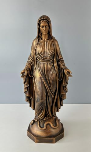 HISTONICA Jungfru Maria byststaty, 30 cm/11,8 tum, gjuten marmor, religiös konst, skulpturkonst (brons)