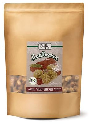 Biojoy Mûres blanches séchées BIO (1 kg), entières et non-soufrés