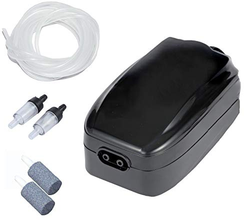AQUANEAT Aquarium Air Pump, 100 Gal Fish Tank Air Pump, Hydroponic Oxygen Aerator with Airline Tubing, Bubbler Stones, Check Valve