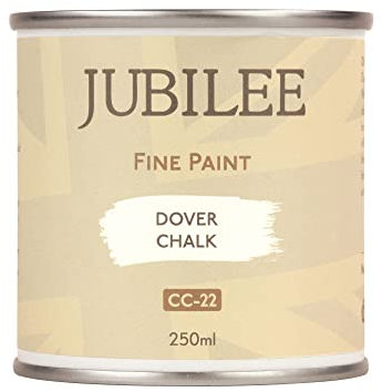 Guild Lane Jubilee Furniture Paint – Upcycle & Transform Wood, Metal & Glass – Soft Sheen Finish for Indoor & Outdoor – Durable & Easy to Apply Multi-Surface Paint (Dover Chalk, White, 250ml)