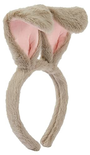 Easter bunny ears headband for rabbit pretend play (grey)