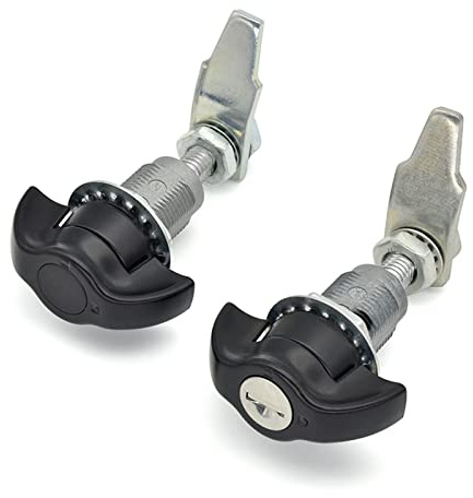 EKoKim Black Double Wing Cabinet Lock Cylinder Lock Cam Cabinet Locks for Distribution Box Industrial Cabinet Lock 1Pcs 1Pcs (Color : XK245-1Y)