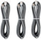 JMZLY RJ12 Cable Phone Cord RJ12 6P6C Male to Male Straight Wired for Both Data and Voice Use Silver - 10Feet 3 Pack
