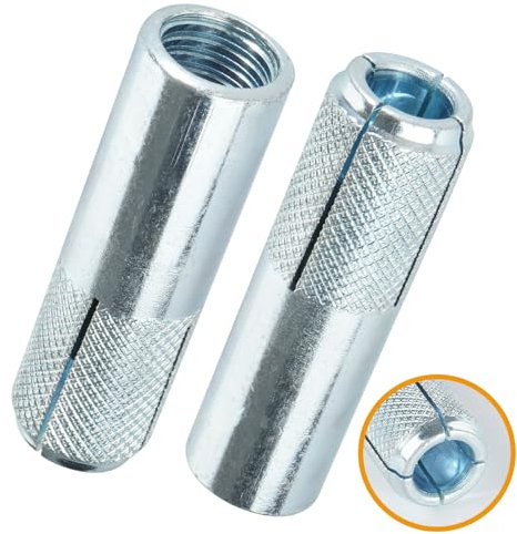 Lot de 20 chevilles d'ancrage 3/8-16 zinguées pour béton, montage sécurisé, résistance industrielle, installation facile, parfaites pour la maison, la construction et les applications extérieures