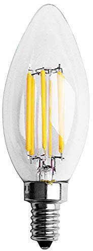 Uikdjgu Dimmbare E12 6 Watt Cob Kerze Flamme Glüh Faden Glüh Lampe Lampe 10 X 3,5 cm