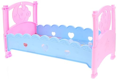 ibasenice Lettino Giocattolo Per Bambole 12.80X7.28X7.28In Mini Letto Bambolotto in Plastica Accessori Mobili Casa Delle Bambole Per Bambini Gioco Creativo E Immaginativo