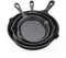 RAINBEAN Pre-Seasoned Cast Iron Skillet 3 Piece Set, Cast Iron Skillet Grill Pan with Handle for Grill, BBQ, Camping Fire, Stovetop, Kitchen and Camping Cookware