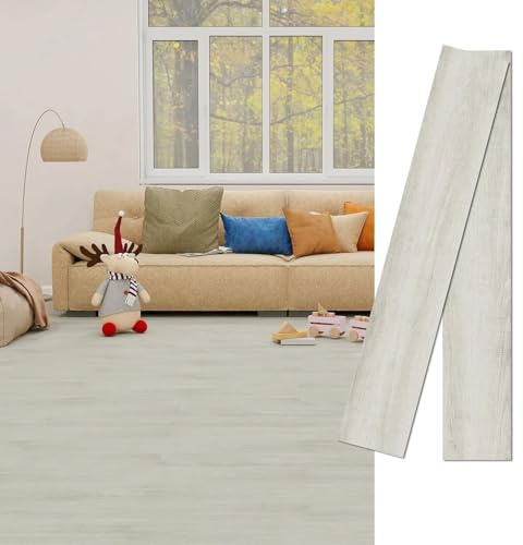 8815 Lot de 16 dalles de sol en vinyle, aspect bois, adhésif et imperméable