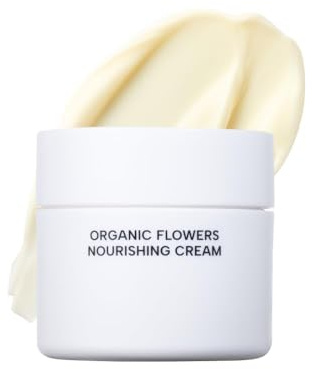 Whamisa Organic Flowers Nourishing Cream – 95.2% Organic, Water-Free Formula, Fermented Postbiotics for Deep Hydration, Soothing & Moisturising Care (50ml)