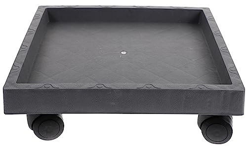 Housoutil 1Pc Bac À Plantes Carré avec roulettes 29Cm/11. roulettes De Plateau De Pot De Fleur De 4 Pouces Support De Plante Robuste Et Robuste pour Patio Intérieur Extérieur en Pot Lourd