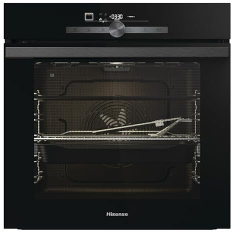 Hisense BI350BGPZ, Forno da incasso, Funzione pizza 3:30 min a 350°, teglia antiaderente e paletta inclusi, Display digital, 77 l, 23 funzioni, guide telescopiche, pirolisi, nero, Forno Pizza