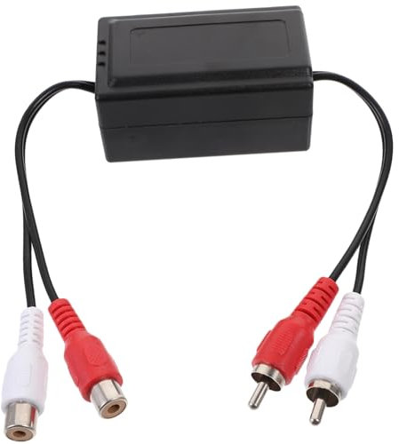 Mipcase Isolateur De Boucle De Filtre pour Autoradio Élimine Bourdonnement Et Bruit Amplificateur Compatible avec Systèmes Audio De Voiture