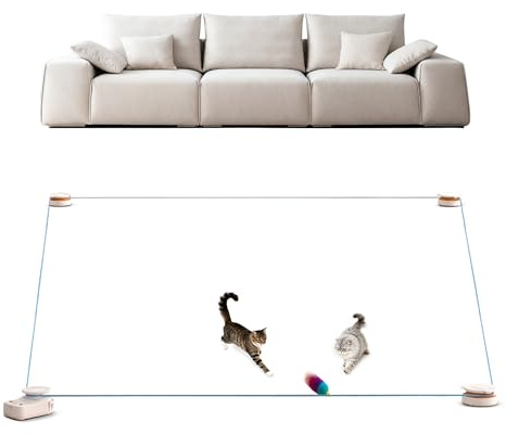 Hedsuin Jouet interactif pour Chats d’intérieur – Automatique & Manuel, Tapis Roulant pour Exercice et Stimulation mentale, Jouet de Chasse Stimulant pour Chats/Chatons (H1K3)