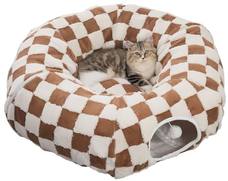 donut tunnel – interaktiva leksaker tvättbara med boll | Kattunnel kattunge säng – för berikning kattungar hund inomhus balkong lägenhet