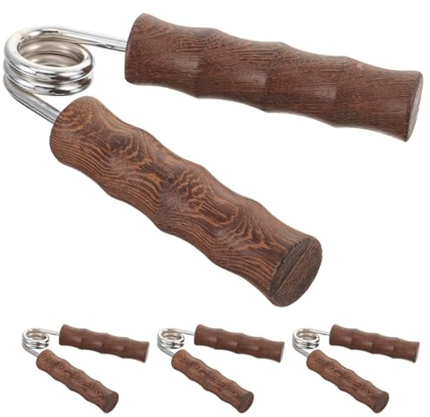 SOPOTUTU 4 pezzi Allenatore Forza Mani in Legno Ergonomico Potenziatore Presa Dita e Polso Massaggiatore Palmo Naturale per Esercizi Casa e Palestra Adatto Tutte le Età