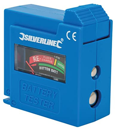 Silverline Tools 918147, Comprobador de Pilas y Baterías, Color Azul