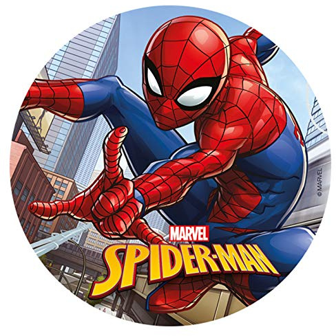 SPIDER-MAN Round 20cm 8 inch Edible WAFER cake topper. Licensed Product. Dekora.