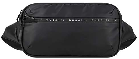 bugatti Blanc Bauchtasche, verstellbare Hüfttasche für Reise, Alltag und Sport, schwarz