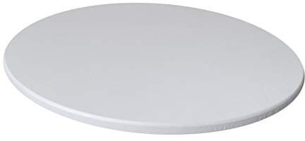 KONAMO Anti-Slip Ronda Cubierta de Mesa Tela Impermeable Mantel Protector Fit 60cm Diámetro - Blanco