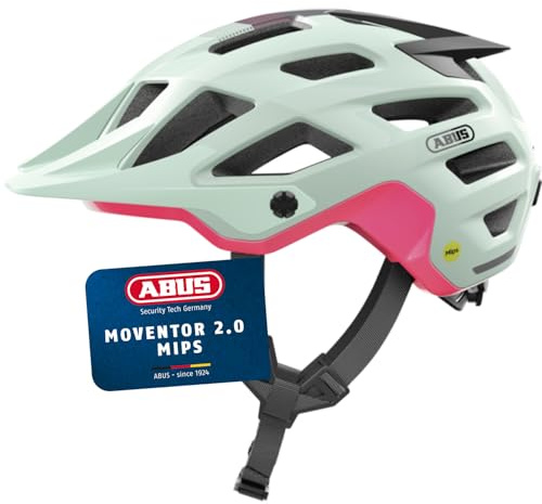 ABUS MTB-Helm Moventor 2.0 MIPS - Fahrradhelm mit Aufprallschutz für den Geländeeinsatz auf dem Mountainbike - All-Mountain-Helm für Damen und Herren - Mint, Größe M
