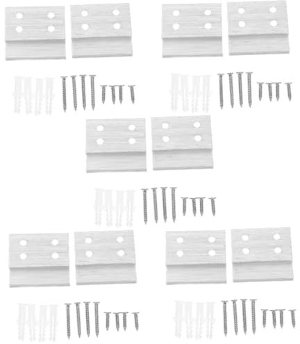 GLEAVI 10stücke Zwei Förmige Wandhalterungen Aus Aluminium Schwere Ausführung Für Aufhängen Von Wandpaneelen Spiegeln Und Kunstwerken Einfache Installation Robuste Konstruktion