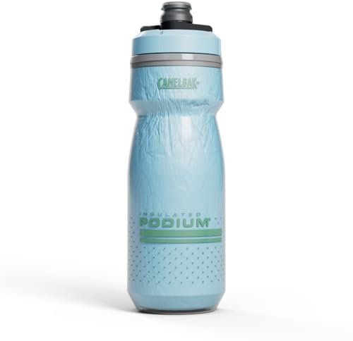 CAMELBAK Podium Chill Bouteille d'eau isotherme de 621 ml – Facile à presser – S'adapte à la plupart des cages de vélo, bleu cristal