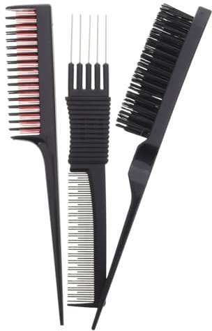 OSOLADY Peines para Cardar el Cabello Peine para Raya y Cardar de Peluquero para Hombres y Mujeres de Dientes Finos para Estilo