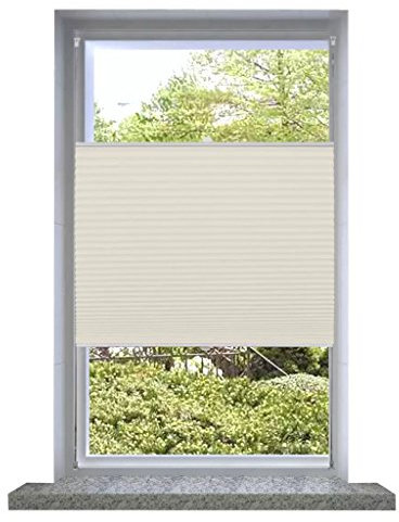 Tidyard Store plissé 110x150 cm Crème, Insectes Moustiquaire Rideau Contre Insectes