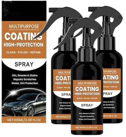 3 St 3-I-1 Högskyddande Snabb Billackeringsspray, Reparations- Och Skyddande Lackeringsspray, Repborttagare, Snabb Vaxpolering, Långvarig Glans