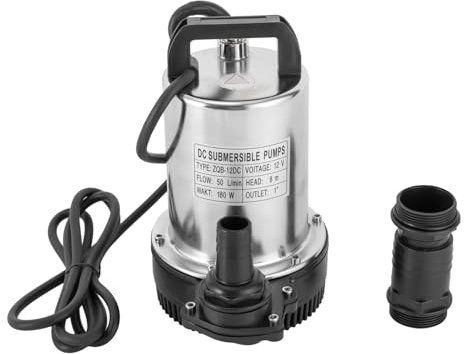 Pompe submersible pour eaux usées DC 12V 6000 l/h Pompe de Relevage Eaux Chargées Pompe submersible Pompe à eau Pompe Fonctionnement silencieux