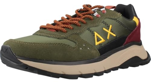 SUN68 Z45130 Fire and Camping Military Mörka Sportskor för män i Nubuck och Tyg