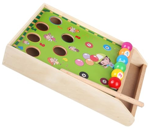 Hohopeti Table de Billard Miniature pour Garçon et Filles Kit de Jeu de Billard de Bureau Compact Jeu Familial Éducatif Interactif Intérieur Balles Anti-Stress Incluses pour Fête et