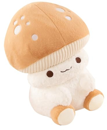 Qkbuza Peluches,Divertido Y Suave para Munequeta De 35 Cm | Almohada y Juguete de Peluche con Forma de Seta,para Compania Y Consuelo En Dormitorio Salon Coche