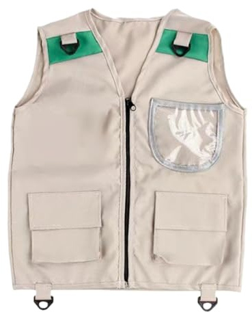 Gilet da pesca per bambini, senza maniche, per parco, zoo, escursionismo, esplorazione, trekking, attività all'aperto, giochi di ruolo, avventura, viaggi, bambini