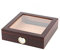 Humidor brown, glas lid, humidifier, hygrometer, one divider, 30 cig