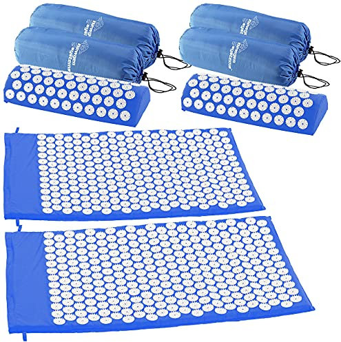 newgen medicals Wellness Massage: 2er-Set Entspannungsmatte und Entspannungskissen (Massage Nackenrollen, Wellness Rolle, Akupunktur)