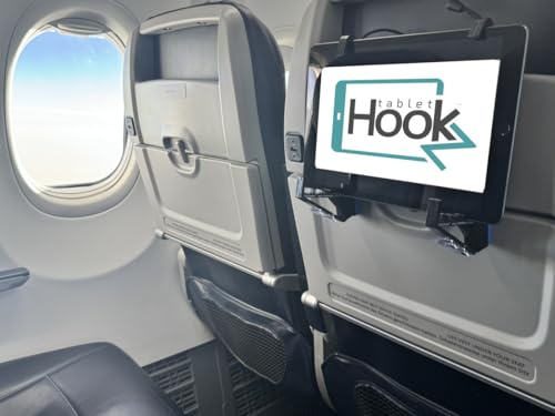 TabletHookz v3. Tablet/iPad holder for the plane train and car. Hands-Free. Mount your Tablet securely at eye level. Create your own inflight entertainment while keeping your device safe and secure.