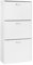 Home Heavenly - Mueble Zapatero VIC 3 Puertas, Gran Capacidad de almacenaje, Color Blanco o Roble (107 X 60 cm) (Blanco)