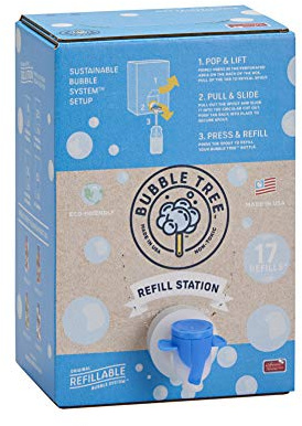 Sustainable BUBBLE TREE Original REFILLABLE Bubble Solution System™ Made in The USA (2 Liter)