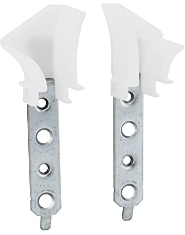 Nobily Rolladen Einlauftrichter für Führungsschienen, Rollladenführungsschienen, Trichter mit Lasche zum schrauben/nieten, 4-Loch Kunststoff, weiß, Metall, Mini und Maxi Größe