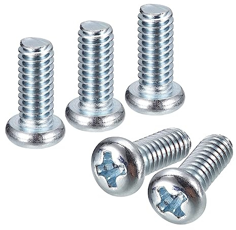 uxcell #8-32x3/8 Pan Head Phillips Machine Screws, 50pcs Zinc Plated Carbon Steel Cross Head Screws Fully Threaded Bolts
