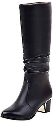 MJGkhiy Stivali Donna Gambale Curvy Texani Stivaletti Comode Caviglia Boots Chunky Impermeabili Camperos Stivali a Punta Caldo Cowboy Boots Anfibi Tronchetti Stivaletti Stivaletto Alto Tacco
