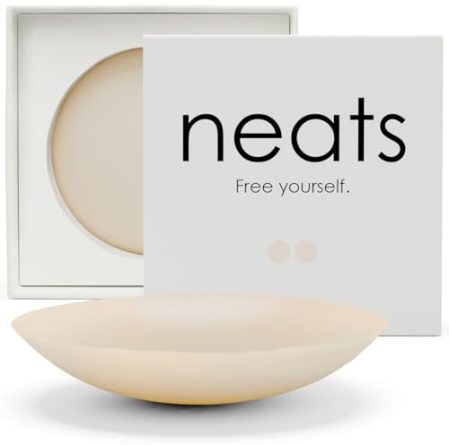 NEATS Pezoneras, Sujetador Adhesivo Hipoalergénico de Silicona, Cubre Pezones Invisibles Reutilizables para Mujer (Pearl, 8cm)