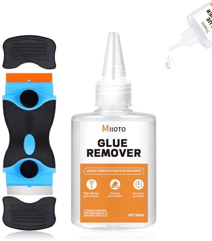 Adhesive Remover, 60ml Super Glue Remover, Sticky Stuff Remover Spray, Used to Remove Adhesive Substances Such as Glass Stickers, Glue, Grease, Easy to Use, Quick to Remove