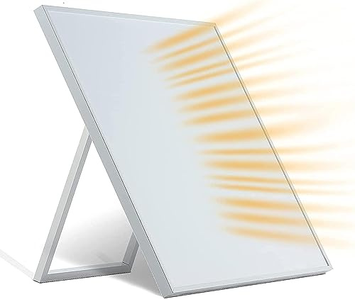 Wall-Mounted 120V 350W Space Heater Panel with Convection Heating ‒ Portable with Stand, Energy Efficient, Overheat Protection ‒ Ideal for 110 Sq. Ft.Rooms (24 x 24 x 1.18 inches)