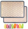 2 Pcs Silicone Macaron Baking Mat, Non-Stick Reusable SiliconeMats for Baking, Thick SiliconeBaking Sheets Easy to Clean Baking Tray in Grey for Pizza Macarons Biscuits Cakes - 42x29.5CM