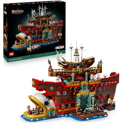 LEGO ONE PIECE The Baratie Floating Restaurant Building Set for Adults - Display Model with Detailed Interior plus 10 Minifigures incl. Luffy, Nami & Sanji - Anime Gift for Fans - 75640