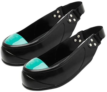 Sharplace Couvre-chaussures à embout en acier pour adultes, couvre-chaussures de protection des orteils imperméables pour les bottes de travail sur le lieu de, Vert