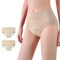 HMYD Washable Women's Incontinence Pants, Womens Reusable Leakproof Underwear Cotton High-waisted, Fast & High Absorbency 80ml Protective Briefs for Ladies Postpartum Bladder Control (2Beige, L)